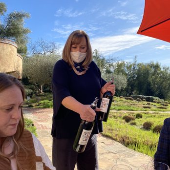 Quixote Winery - Patty pouring - Wineries Near Me - Napa, California Quixote Winery - Patty pouring - Wineries Near Me - Napa, California