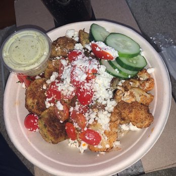 Brack's Kitchen - Chicken And Falafel with xtra falafel and goat cheese instead of parmigian - Salad Near Me - Atlanta, Georgia
