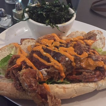 The Junction Kitchen - Softshell Crab Po-Boy special with a side of fried collards! - Breakfast & Brunch Near Me - North Charleston, South Carolina The Junction Kitchen - Softshell Crab Po-Boy special with a side of fried collards! - Breakfast & Brunch Near Me - North Charleston, South Carolina