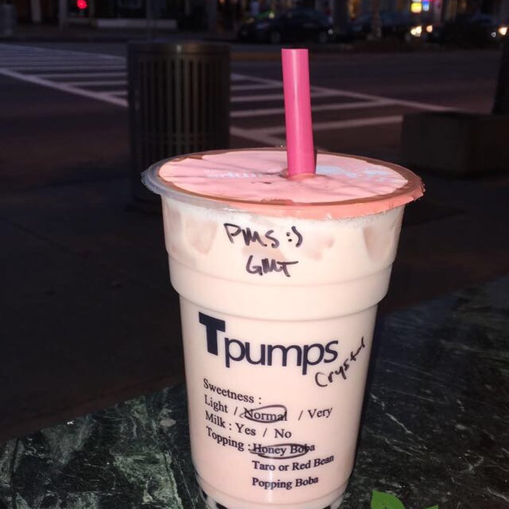 Tpumps - Pasadena - PMS with Green Tea and boba....love it! - Bubble Tea Near Me - Pasadena, California