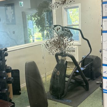 Inverary Resort - Decaying mirror in the gym - Resorts Near Me - Baddeck, Nova Scotia