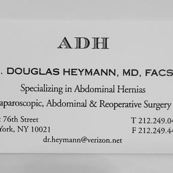 A. Douglas Heymann, MD, FACS - Surgeons Near Me - New York, New York A. Douglas Heymann, MD, FACS - Surgeons Near Me - New York, New York