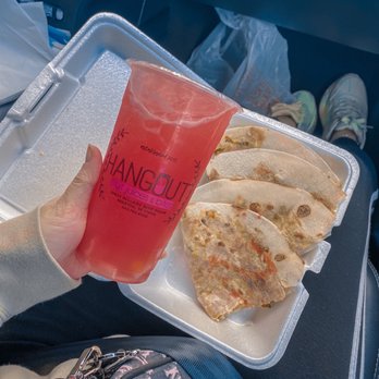 HANGOUT fruit juices & bites - 4. Banh Trang Nuong 46. Watermelon Juice 42. Pennywort Drink - Juice Bars & Smoothies Near Me - Houston, Texas