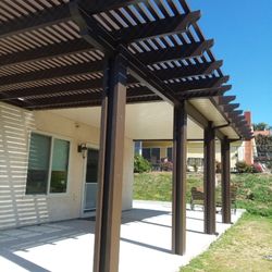 Hardy Built - Half solid half lattice alumawood patio cover