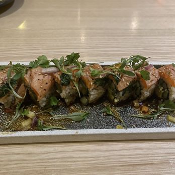 Hana Matsuri Sushi - Glendale - New Style Salmon Roll - Sushi Bars Near Me - Glendale, Colorado Hana Matsuri Sushi - Glendale - New Style Salmon Roll - Sushi Bars Near Me - Glendale, Colorado