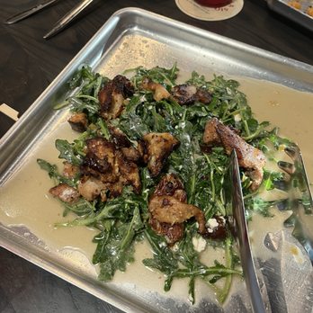 Simple EJ's Kitchen & Tap - Chicken and arugula dish with goat cheese and a red wine vinaigrette - New American Near Me - St. Charles, Illinois
