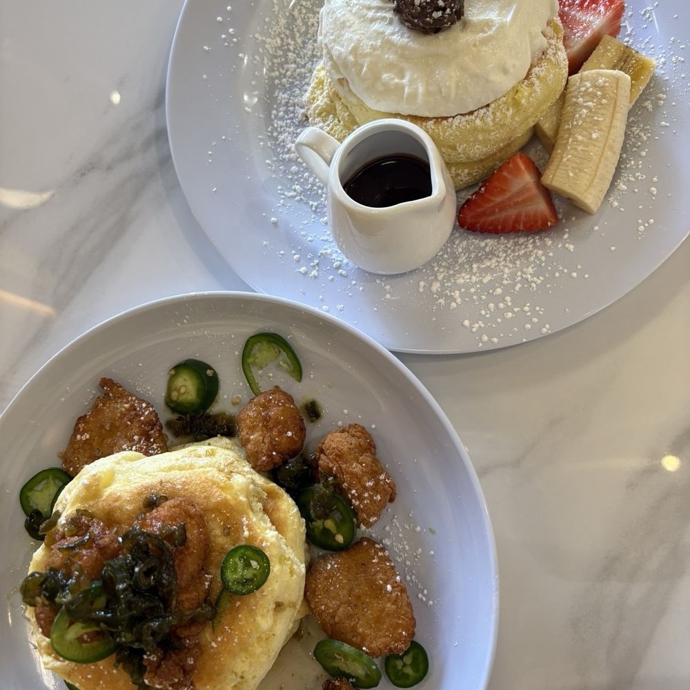 Fluffy Fluffy - Nutella banana pancakes Jalapeno chicken pancakes - Coffee & Tea Near Me - Davis, California Fluffy Fluffy - Nutella banana pancakes Jalapeno chicken pancakes - Coffee & Tea Near Me - Davis, California