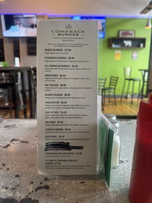 Menu photo 6 Comeback Burger Petersburg, VA