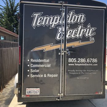 Templeton Electric - The trailer for Templeton Electric. I worked in advertising for 40+ years, told them I really liked their logo. - Electricians Near Me - Paso Robles, California Templeton Electric - The trailer for Templeton Electric. I worked in advertising for 40+ years, told them I really liked their logo. - Electricians Near Me - Paso Robles, California