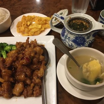 Eating Time - Hot green tea (loose, not packets), won ton soup, General Tso's Chicken. - Asian Fusion Near Me - Birmingham, Alabama
