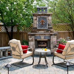 Jetstream Irrigation - Beautiful patio, fireplace and seat wall located in Grand Blanc, Michigan