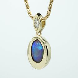 Gold Crown Jewelers - custom made opal pendent