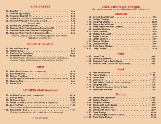 Menu photo 7 Cafe Chopstix Houston, TX