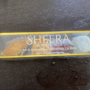 Cafe Sheera - Baklava was just average and the pieces were tiny - Cafes Near Me - Beverly Hills, California