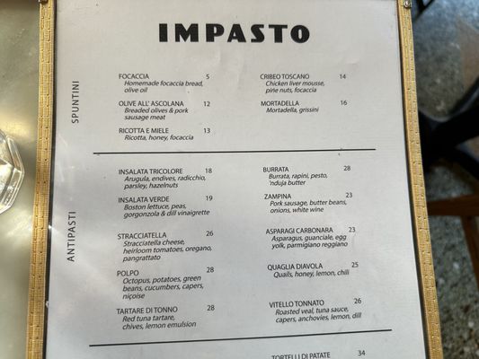 Menu photo 2 Impasto Montreal, QC Menu photo 2 Impasto Montreal, QC