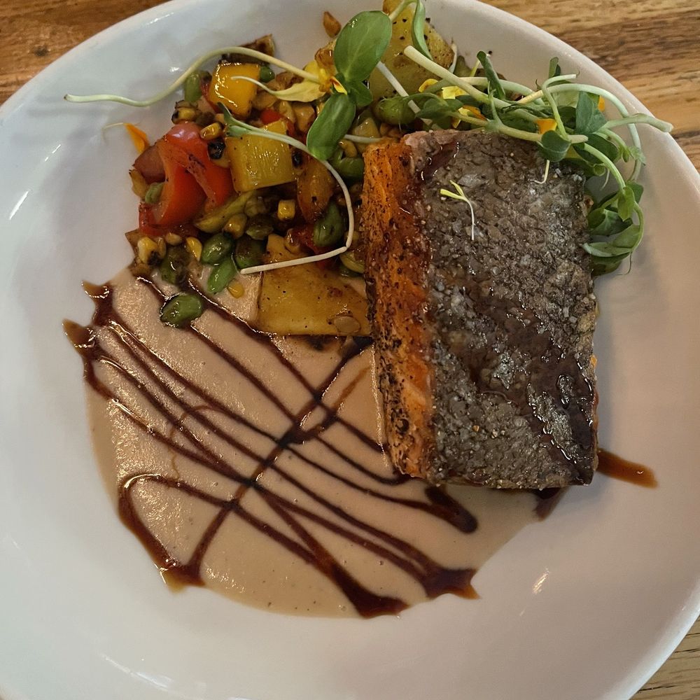 Crush XI - Salmon entree - New American Near Me - Melbourne, Florida Crush XI - Salmon entree - New American Near Me - Melbourne, Florida