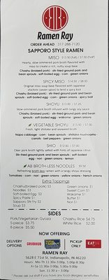 Menu photo 8 Ramen Ray Indianapolis, IN