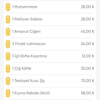 Sahan - Order list - Turkish Near Me - Istanbul, 34 Sahan - Order list - Turkish Near Me - Istanbul, 34