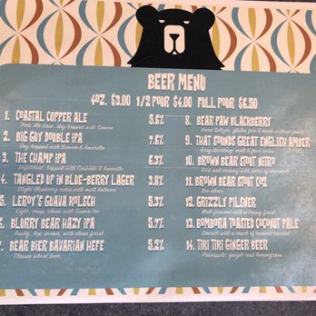Salty Bear Brewing - Menu - Breweries Near Me - Costa Mesa, California
