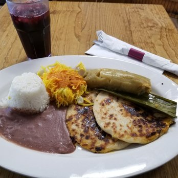 El Rinconcito Cafe - Pupusas con tamal - Salvadoran Near Me - Washington, DC, District of Columbia