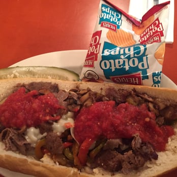 Spring Garden Pizza & Restaurant - Cheesesteak with fried onions, pizza sauce, mushrooms, green peppers - Pizza Near Me - Philadelphia, Pennsylvania