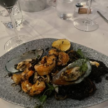 Casa Zeru - Mellow Rice: Wild baby squid, prawns in sepia ink. - Mediterranean Near Me - Miami, Florida