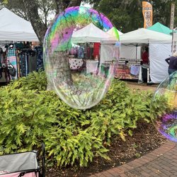 Dunedin Downtown Market - The bubble man is at the market!