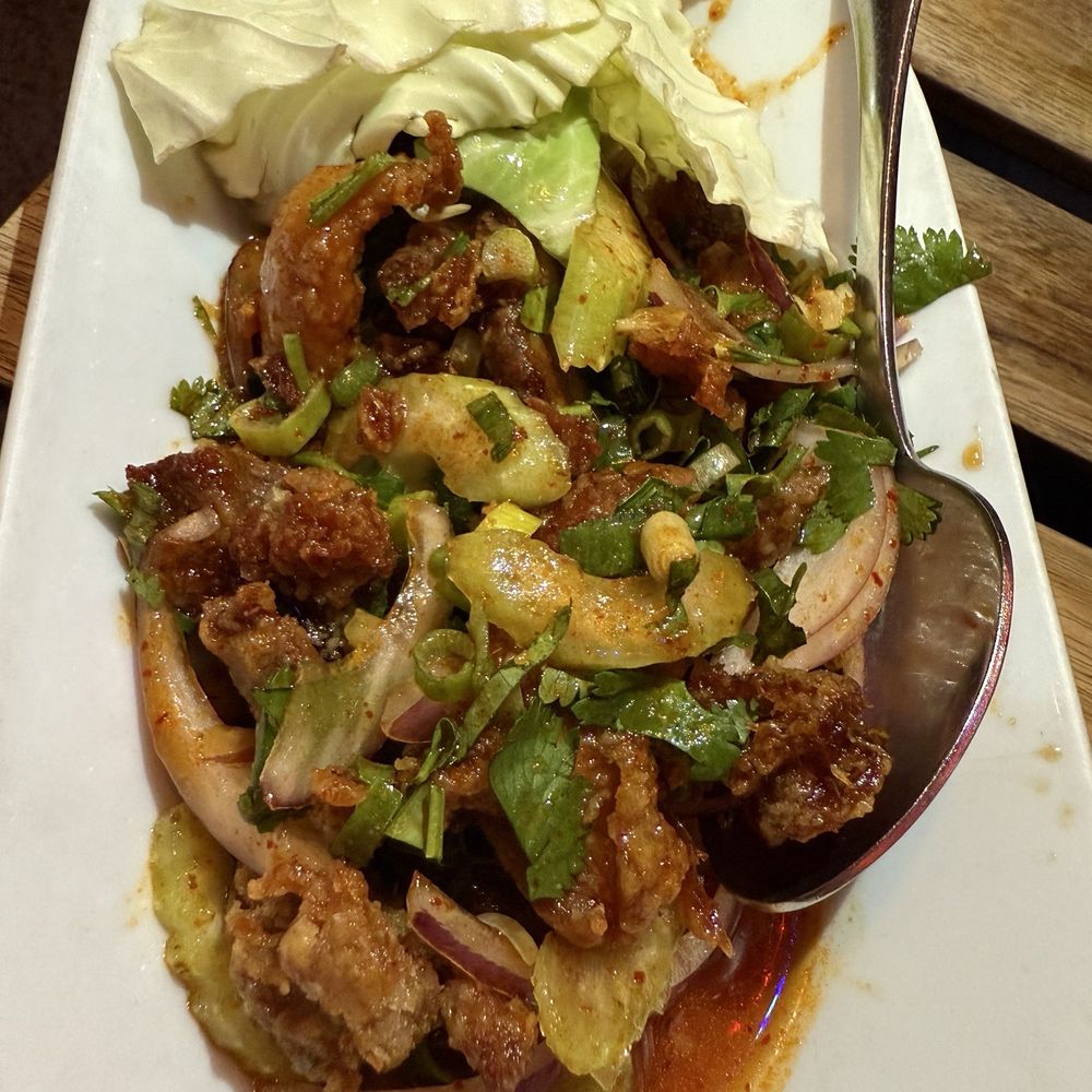 Lung Yai Thai Tapas - Yum Ped (crispy Duck Salad) - Tapas/Small Plates Near Me - Miami, Florida Lung Yai Thai Tapas - Yum Ped (crispy Duck Salad) - Tapas/Small Plates Near Me - Miami, Florida