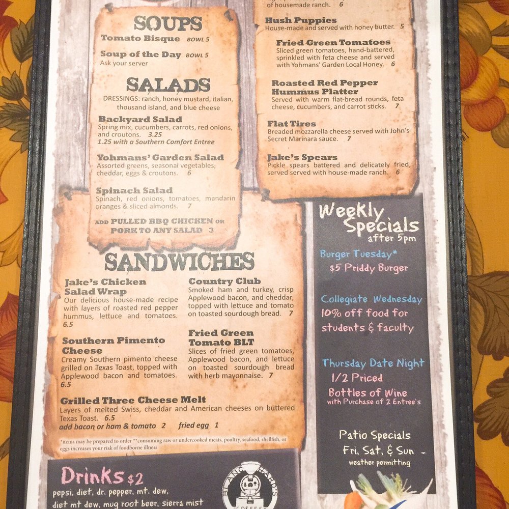 Jake's Place - Menu - Southern Near Me - Ashland, Virginia Jake's Place - Menu - Southern Near Me - Ashland, Virginia