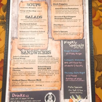 Jake's Place - Menu - Southern Near Me - Ashland, Virginia