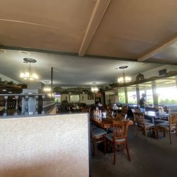 Miner's Roadhouse 140 - Cute train around top of restaurant