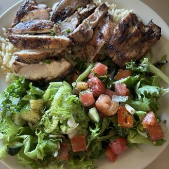 Aladdin's Eatery - Chicken with rice and salad - Mediterranean Near Me - Raleigh, North Carolina Aladdin's Eatery - Chicken with rice and salad - Mediterranean Near Me - Raleigh, North Carolina