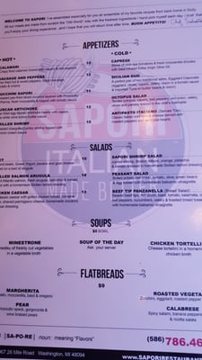 Menu photo 5 Sapori Italian Restaurant Washington, MI Menu photo 5 Sapori Italian Restaurant Washington, MI