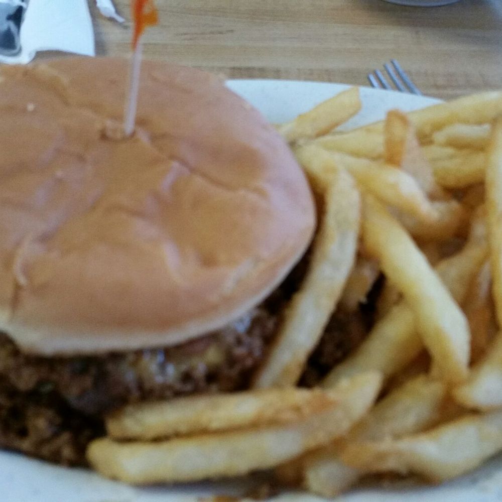 Green Country Cafe - Chili cheese burger. $4.50 for the cheeseburger and $2.25 for the french fries. They did not have a chili cheese burger I had to ask 4 it. - Diners Near Me - Afton, Oklahoma Green Country Cafe - Chili cheese burger. $4.50 for the cheeseburger and $2.25 for the french fries. They did not have a chili cheese burger I had to ask 4 it. - Diners Near Me - Afton, Oklahoma