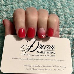 Dream Nails - Love my sassy watermelon pink Valentine's Day nails