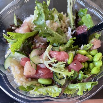 FOB Poke Bar- Seattle - Part of what is left of my fabulous ahi & yellowtail bowl! - Poke Near Me - Seattle, Washington FOB Poke Bar- Seattle - Part of what is left of my fabulous ahi & yellowtail bowl! - Poke Near Me - Seattle, Washington