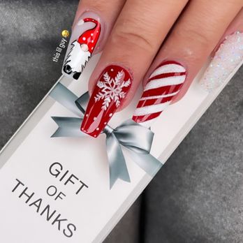 Aura Nail Salon - christmas nails + a lovely gift from Aura!! - Nail Salons Near Me - Allen, Texas