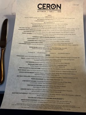 Menu photo 8 Ceron Kitchen Alameda, CA