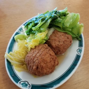 Yu's Garden - Pork Meatballs and Sauteed Bok Choy - Taiwanese Near Me - Irvine, California