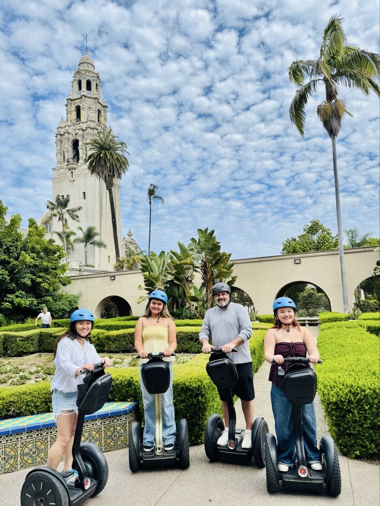 Beautiful morning tour stop in Balboa Park.
