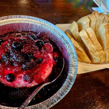 Longship Cellars - Baked brie with berries. - Wine Bars Near Me - Richland, Washington