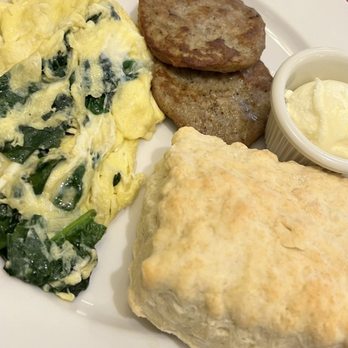 Sweet Maple Cafe - Two 2 Eggs with a biscuit and Turkey Sausage - American Near Me - Chicago, Illinois
