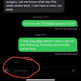 Blocked when they failed to show up.