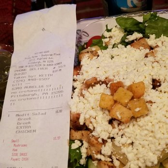 Pizza Parma - See the receipt.No cruton, twice with multiple exclamations!Order takers,they know I don't want cruton.How can your food preps not? - Pizza Near Me - Pittsburgh, Pennsylvania