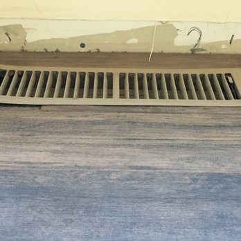 CJ & J Construction - Baseboard was up to me, but this vent is apparently "properly installed" after completion of the floor. - General Contractors Near Me