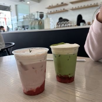 DAMO - Strawberry milk, strawberry matcha - Coffee & Tea Near Me - Los Angeles, California