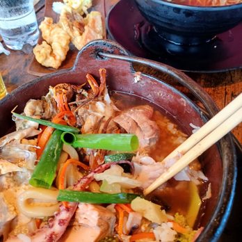 Miyo's Restaurant - Seafood hot pot. So. Much. Food. The tempura was also quite good. - Izakaya Near Me - Hilo, Hawaii