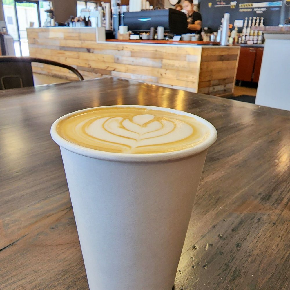 Almond milk vanilla latte Almond milk vanilla latte