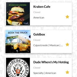 WTF!?! Where's The Foodtruck? - A sample list of food trucks near me right now.
