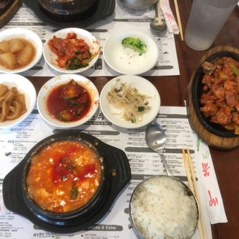 Mushroom Tofu Soup With Spicy Level Set At Spicy Looking Real
